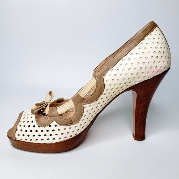 Nanette Lepore Dotty Dame Patent High Heels 10B - Picture 6 of 12
